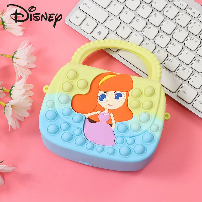 Disney Princess Series New Girls' Crossbody Bag Fashion High Quality Children's Zero Wallet Cartoon Multifunctional Storage Bag