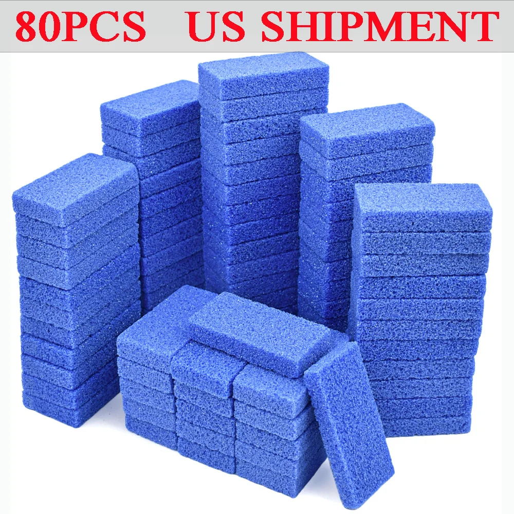 80Pcs Mini Pumice Pad for Dead Skin Blue Disposable Foot Pumice Callus Remover Pedicure Tools Feet Scrubber