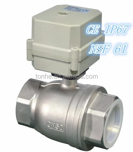 2 way 2 inch stainless steel 304 electric water ball valve with NSF61