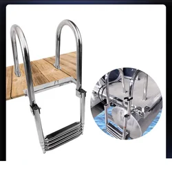 316 Stainless Steel Telescoping Boat Ladder Swim Step Ladders for Marine Boat Yacht Swimming Pool