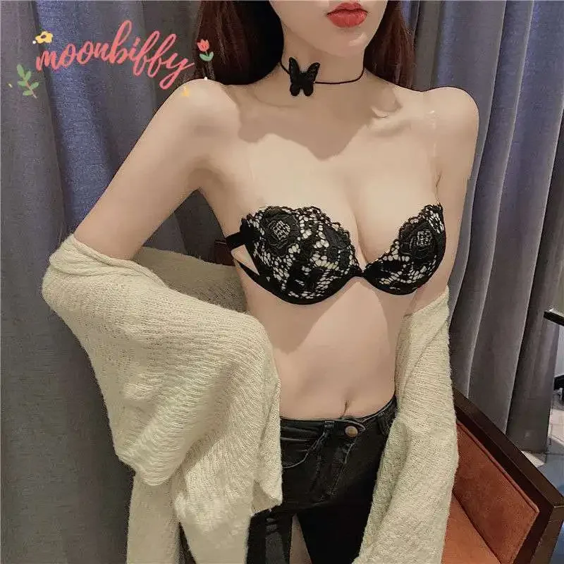 Women Strapless Bra Sexy Lace Bras Underwear Push Up Bra Large Size Lingerie Sujetadores Para Mujeres Soutien Gorge Femme