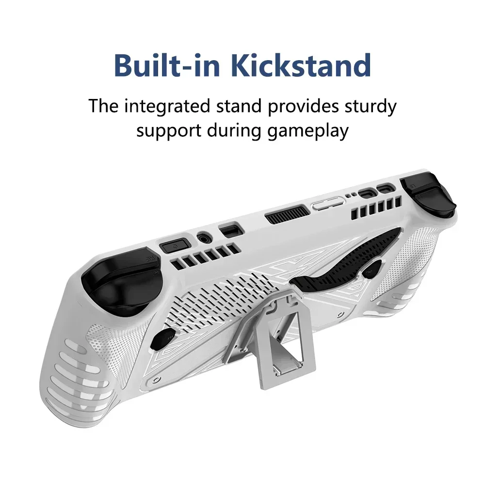 Coque de protection en silicone pour console de jeu Bali ROG Ally X, housse avec support, coque de protection, accessoires de jeu