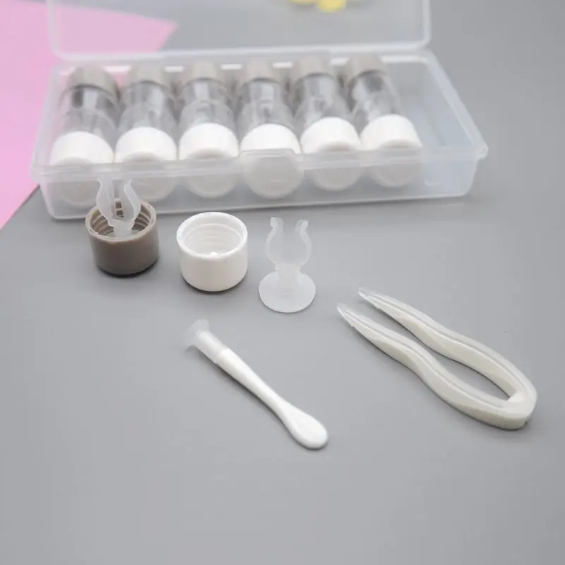 1/3PCS Mini Contact Lenses Box Set With Mirror, Small Portable Immersion Storage Kit, Contact Lens Case Soak Storage