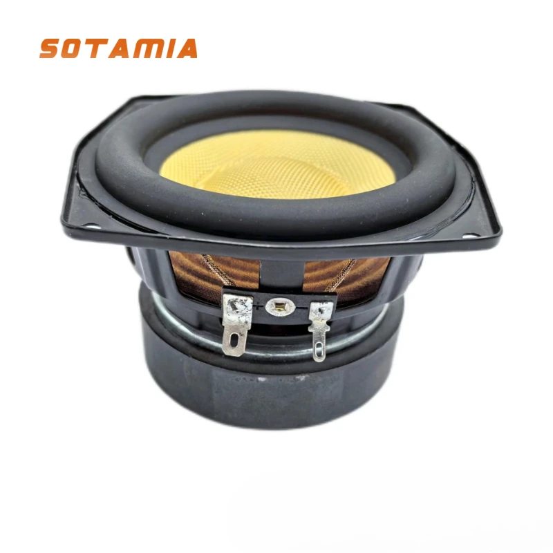 

SOTAMIA 1Pcs 4 Inch Subwoofer 4 Ohm 50W Yellow Glass Fiber Super Bass Speaker Altavoz HIFI Speaker Bookshelf for JBL Xtreme 2