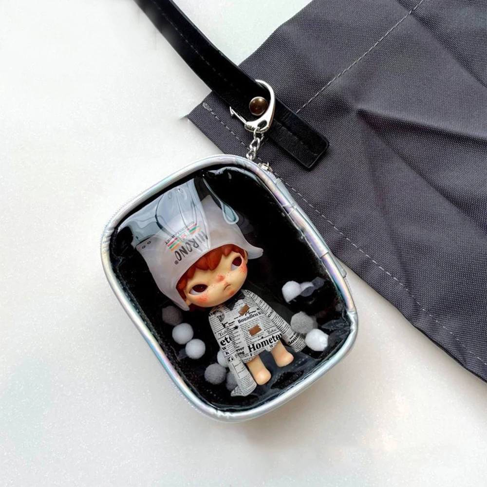 Thicken Transparent PVC Mystery Box Organizer Box Keychain Bag Protect Mystery Toy Storage Case For Jasmine Bubble Matt Doll Toy