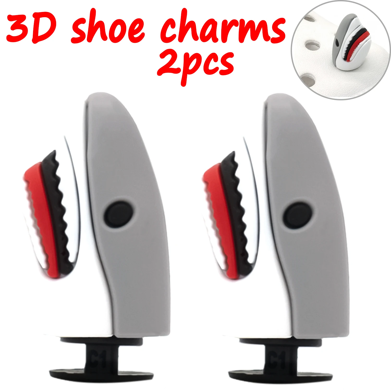 2 Stück 3D niedliche Tier-Schuhanhänger, Ente, Biene, Dinosaurier, Hund, Schuhdekorationen, Panda, Kuh, Anstecknadeln für Mädchen, Jungen, Kinder, Geschenke, Clog-Schnalle – Detail 9