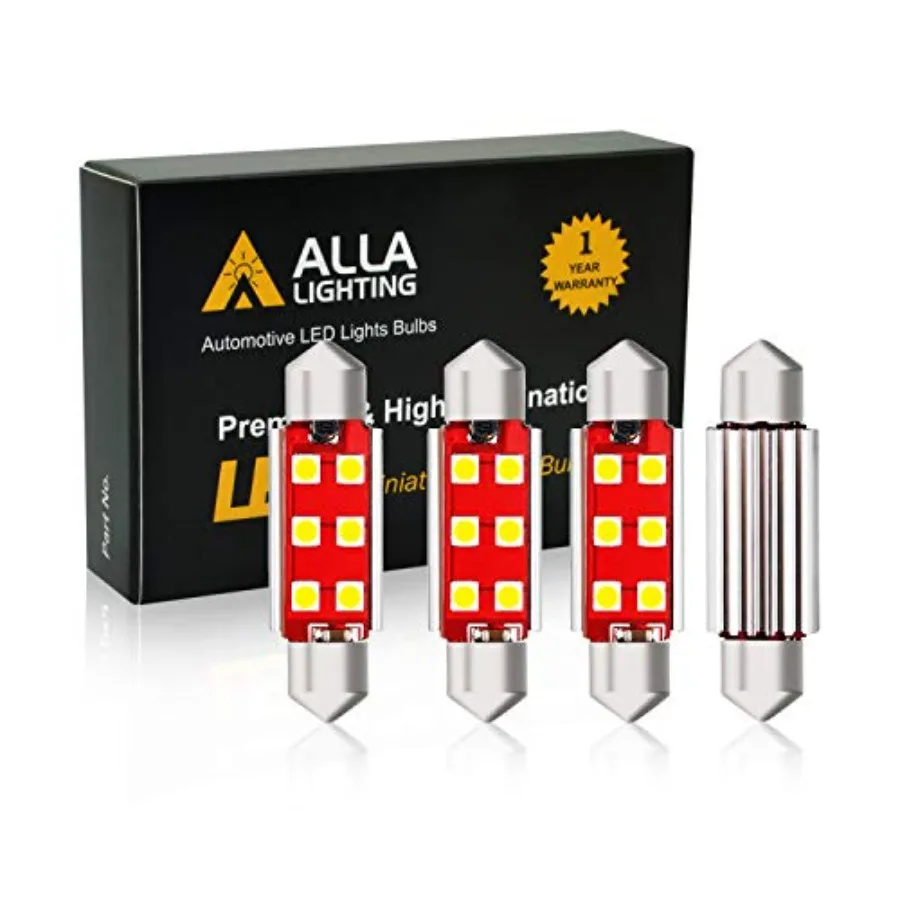 4x41mm/42mm 211-2 578 LED Bulbs, White CAN-Bus 212-2 569 6413 Festoon Interior Lights Super Bright Dome, Map, Trunk, Courtesy L