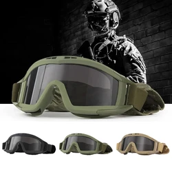 Explosion Proof Shooting Tactical Goggles Anti-impact CS War Game Airsoft Paintball Hunting Mounteering Goggles Glasses