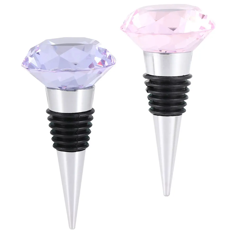 

2pcs Cork Stopper Crystal Reusable Bottle Cute Funny Red Bottle Stoppers Stoppers for Women