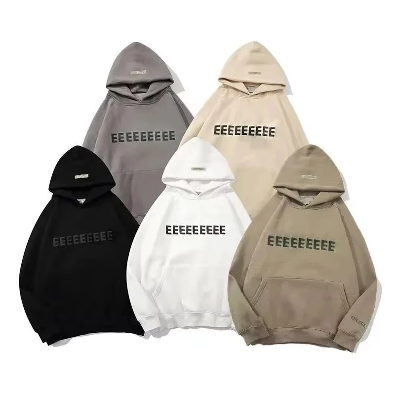 Classic Brand Oversized Hoodies with Tag Luxury Men's Casual Streetwear Rubber Letter Print Designer Brand Couple Sweatshirts