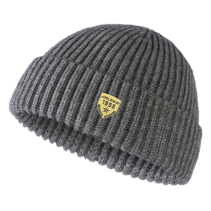 Beanie Hat Men Skullcap Women Winter Warm Knitted Brimless Baggy Melon Cap Cuff Docker Fisherman Beanies Hats