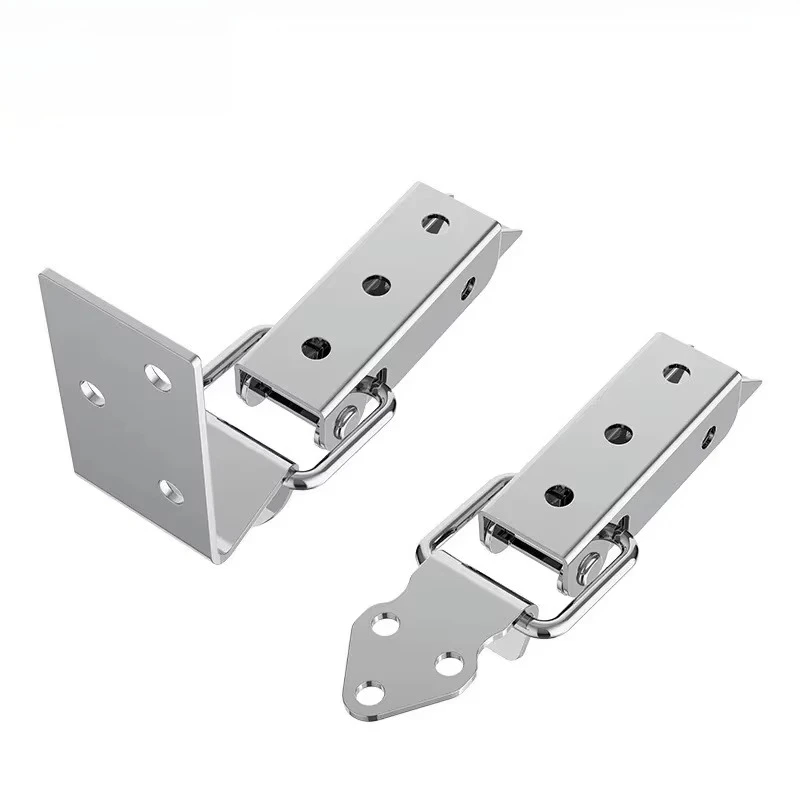 Stainless Steel Metal Buckle Wooden Box, Buckle Packaging Box, 90-Degree Right-Angle Hook Lock, Transport Box Buckle 2pcs