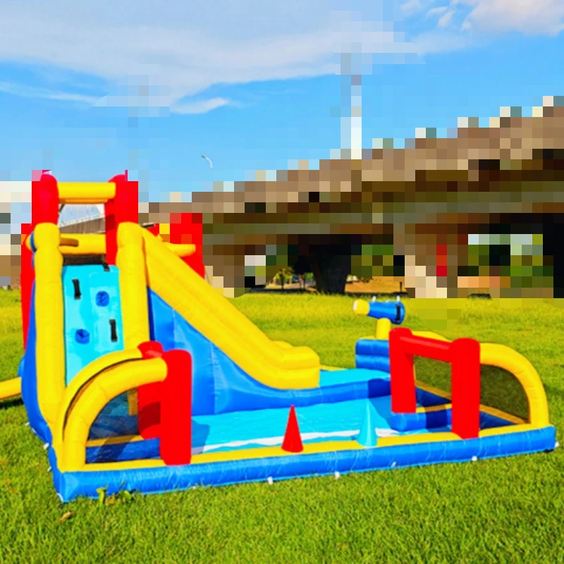 Jouets gonflables pour enfants, château de rebond, jet d'eau intérieur et extérieur, lit de rebond de Football, jouets coulissants gonflables de vacances pour enfants