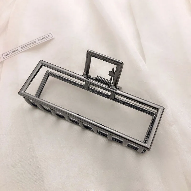Neue Elegante Gold- und Silber-Haarspangen mit Geometrischem Hohlmuster, Metall-Haarklammer, Haarband, Krabben-Haarclips, Modische Haaraccessoires für Damen – Detail 20