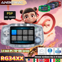 ANBERNIC RG34XX RG 34XX Retro Handheld Game Player Video Game Consoles 3500mAh PSP Game 3.4-inch IPS Screen Linux Boy Gifts 256G