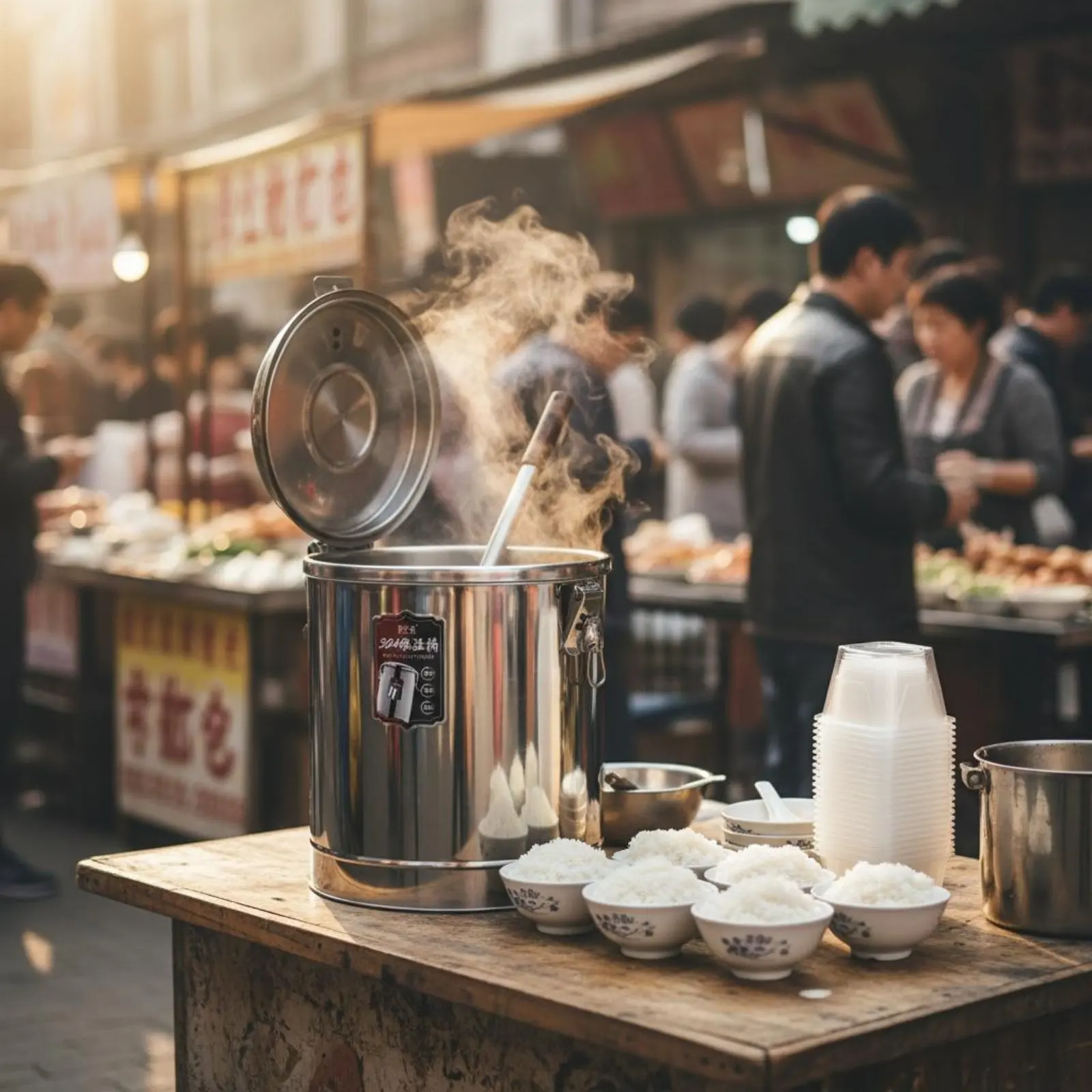

Термоконтейнер для еды большой емкости с герметичной крышкой, изолированный, профессиональный контейнер для супа, легко переносить
