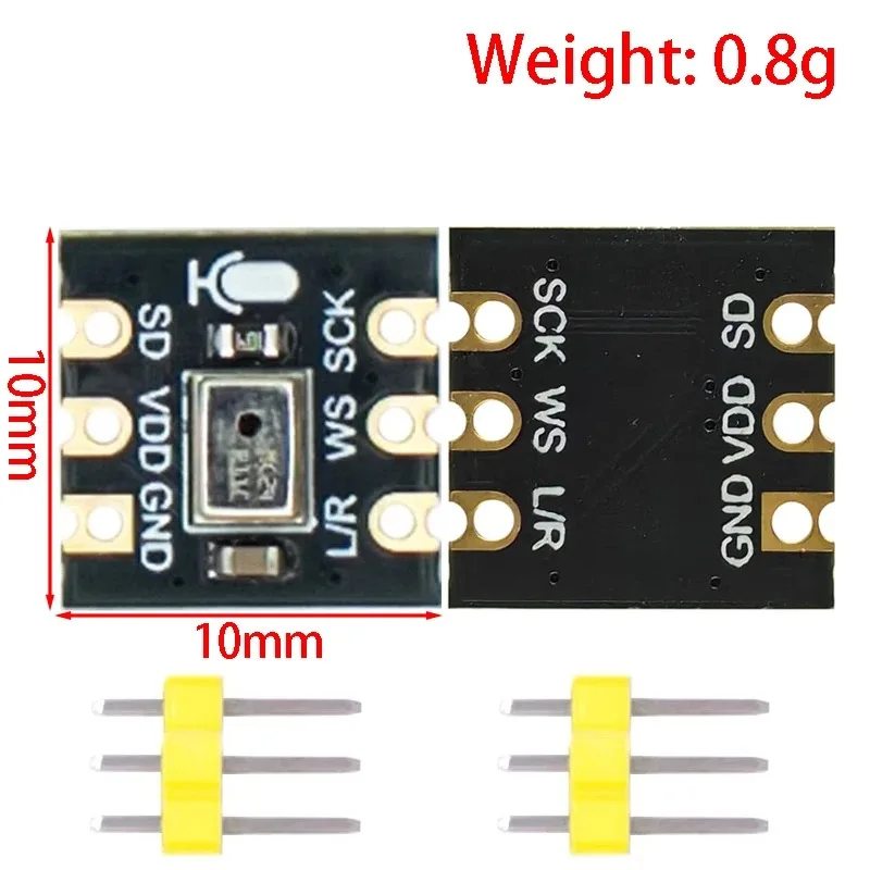 Modul Mikrofon Omnidirectional INMP441 MEMS Presisi Tinggi Daya Rendah Antarmuka I2S Mendukung ESP32