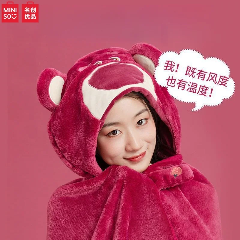 

Miniso Toy Story Animation Lotso Casual Blanket Cute Warm Soft And Comfortable Windproof Nap Office Home Anti-static Fourseasons