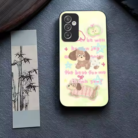 Cute little animals Phone Case Glass for Samsung Galaxy S24 S23 S21 S22 S20 Ultra Fe Plus A34 A54 A24 A52 A53 M54 Cover