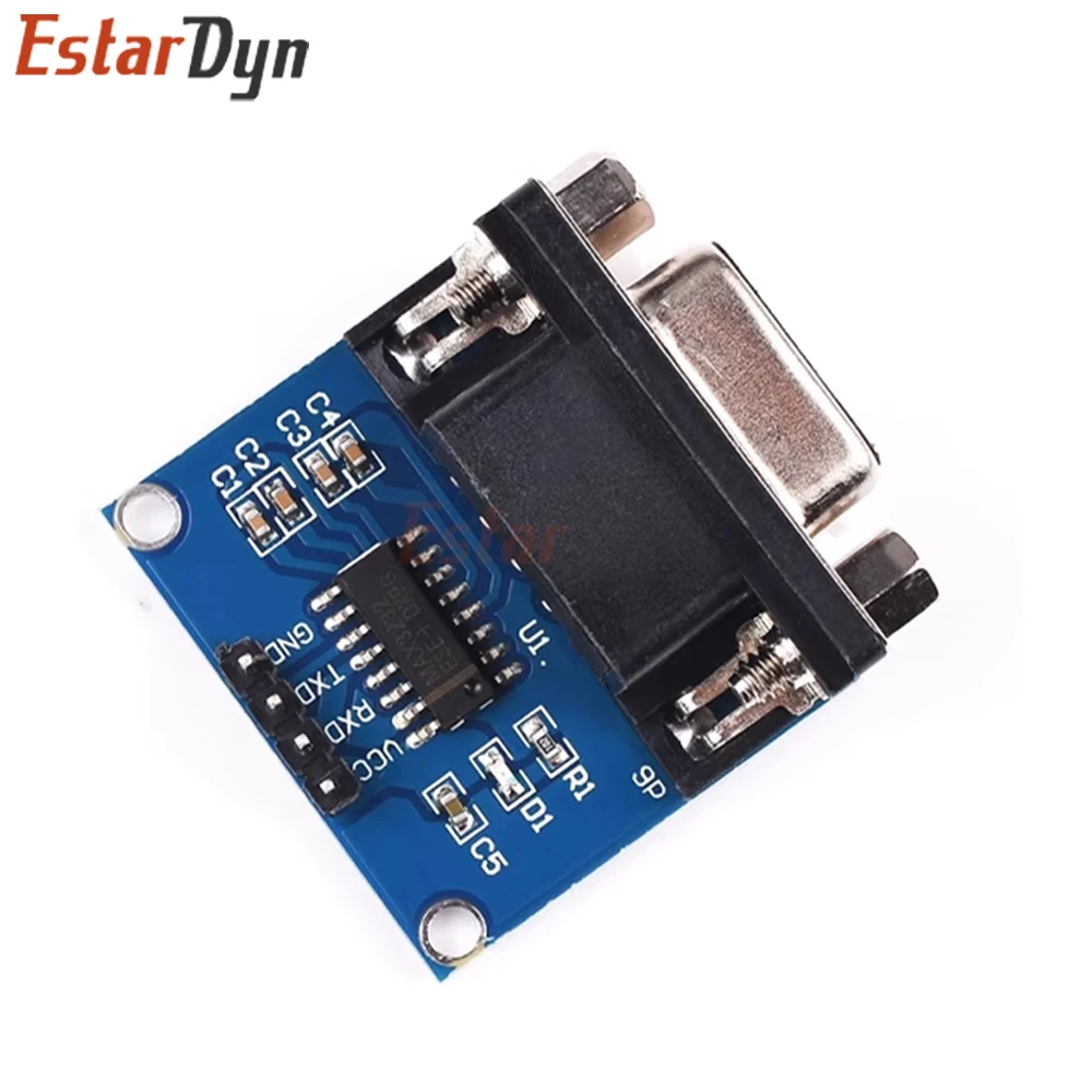 MAX3232 RS232 to TTL Converter Module DB9 3.3-5V for Raspberry Pi, Auto Flow Control Serial Port Adapter
