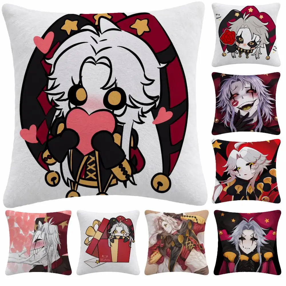 Anime Circus P-Pierrot Cushion Cover Soft Plush Decorative Sofa Bedroom Living Room Car Dorm Home Decor Gift