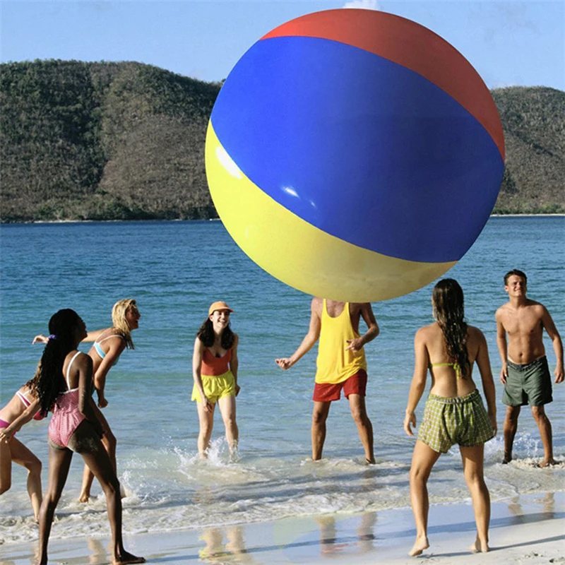 Pelota de juego para niños y bebés, juguete de PVC grueso de tres colores para jugar en la playa, piscina, piscina, agua, voleibol, fútbol, fiesta