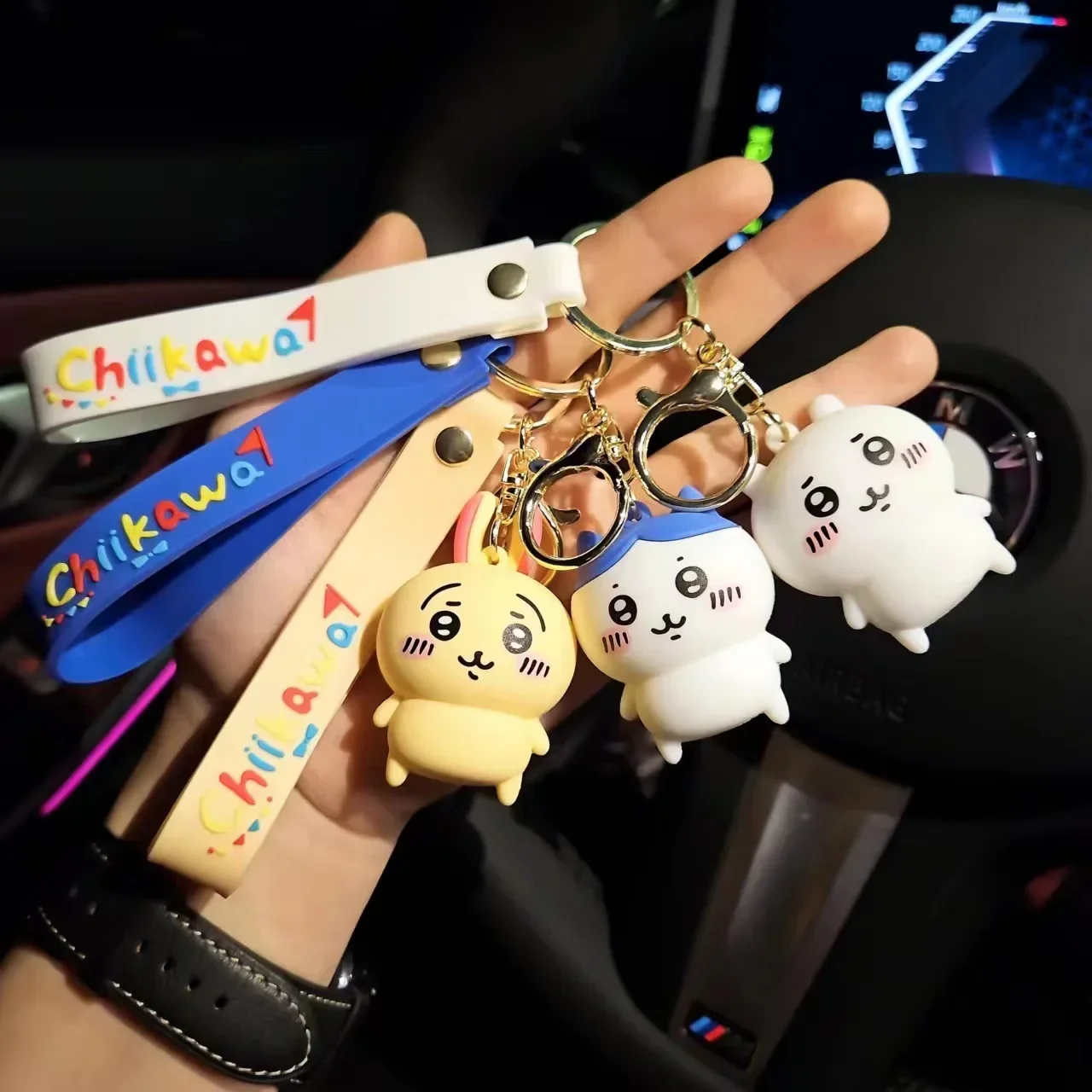 Tokoh Anime Kawaii Jepang이PVC Gantungan Kunci Liontin Pasangan Liontin Gantungan Kunci Cincin untuk Aksesori Tas Liontin Hadiah