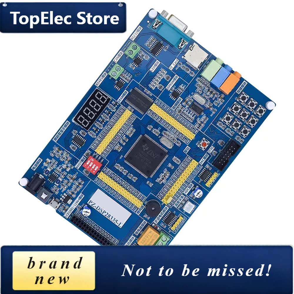 TopElec TMS320C2000 Learning TMS320F28335 Development DEMO Board Puzhong DSP With Emulator DAC ADC Audio