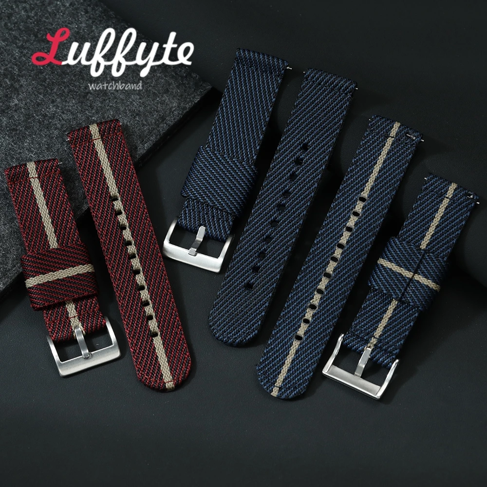 Schnellverschluss-Nylon-Uhrenarmband, 20 mm, 22 mm, Nylonband, für Herren und Damen, Ersatz-Uhrenarmbänder, Zubehör, Militär-Sportarmbänder