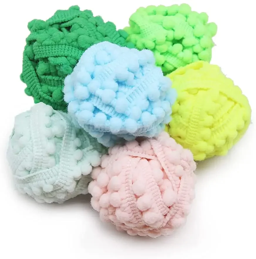 1-10 jardów Mini kolorowy perłowy pompon dekoracyjny piłka frędzle wstążka do szycia koronkowa dzianina Handmade DIY akcesoria rzemieślnicze