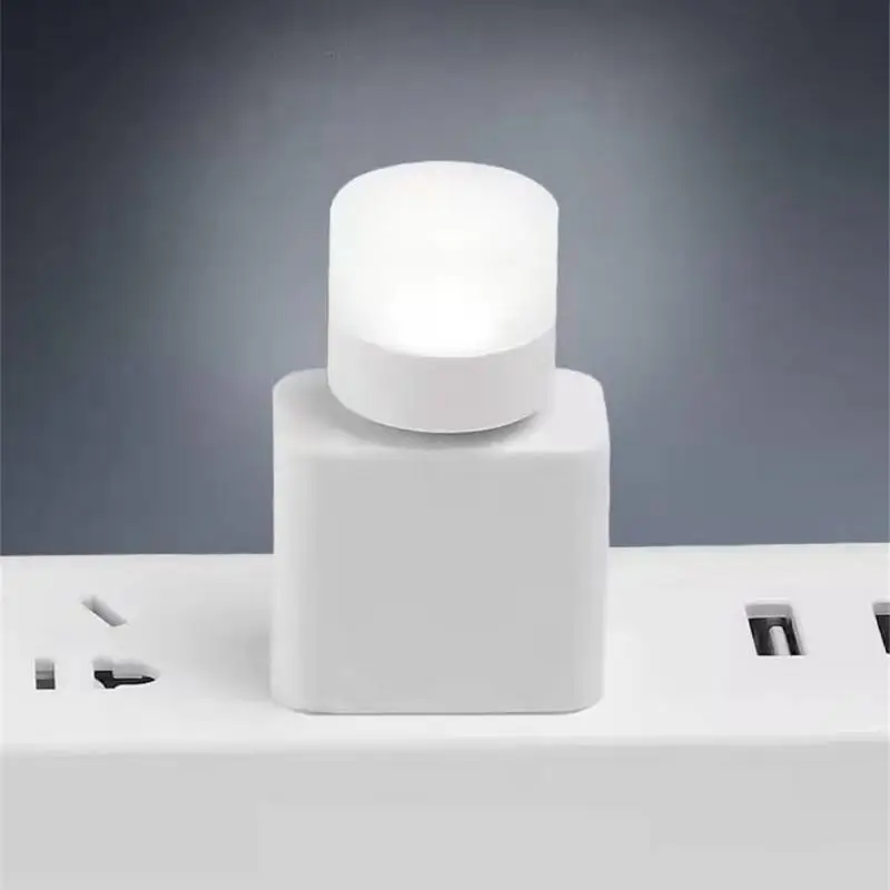 Mini USB Night Light LED Book Light USB Plug Lamp Power Bank Charging USB Book Lights Small Round Reading Eye Protection Lamps
