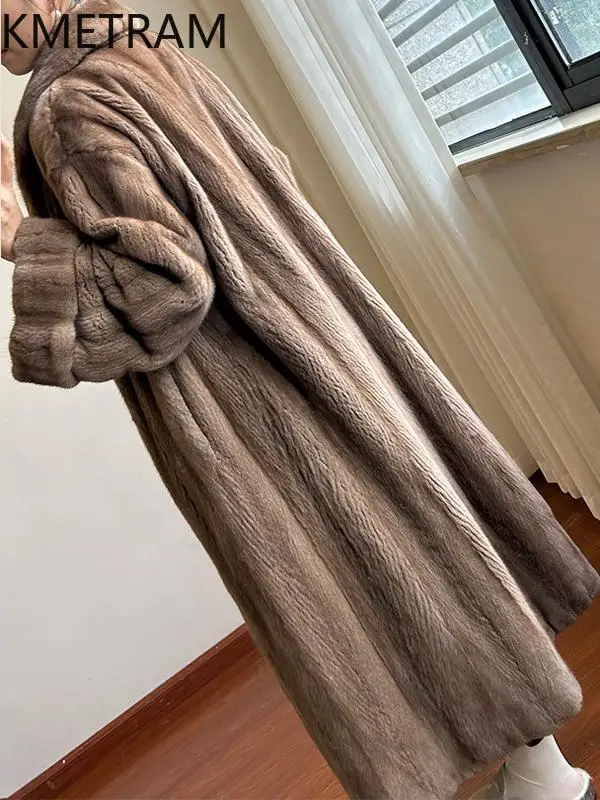 Natural mink Fur Coat Women Luxury Long Fur Jacket Winter New in Outerwears High Quality Womans Clothing шуба женская 2025