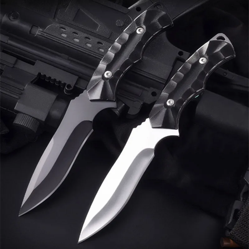 2024 new outdoor tactical jungle straight knife, portable aluminum alloy handle sharp knife, multi-functional tool knife