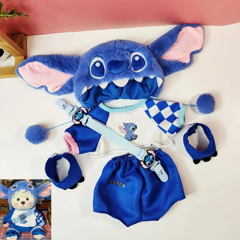 

Доступна только одежда, плюшевая игрушка Lena Bear Stitch среднего размера, комбинезон 30 см, рождественский подарок на День святого Валентина для девочек