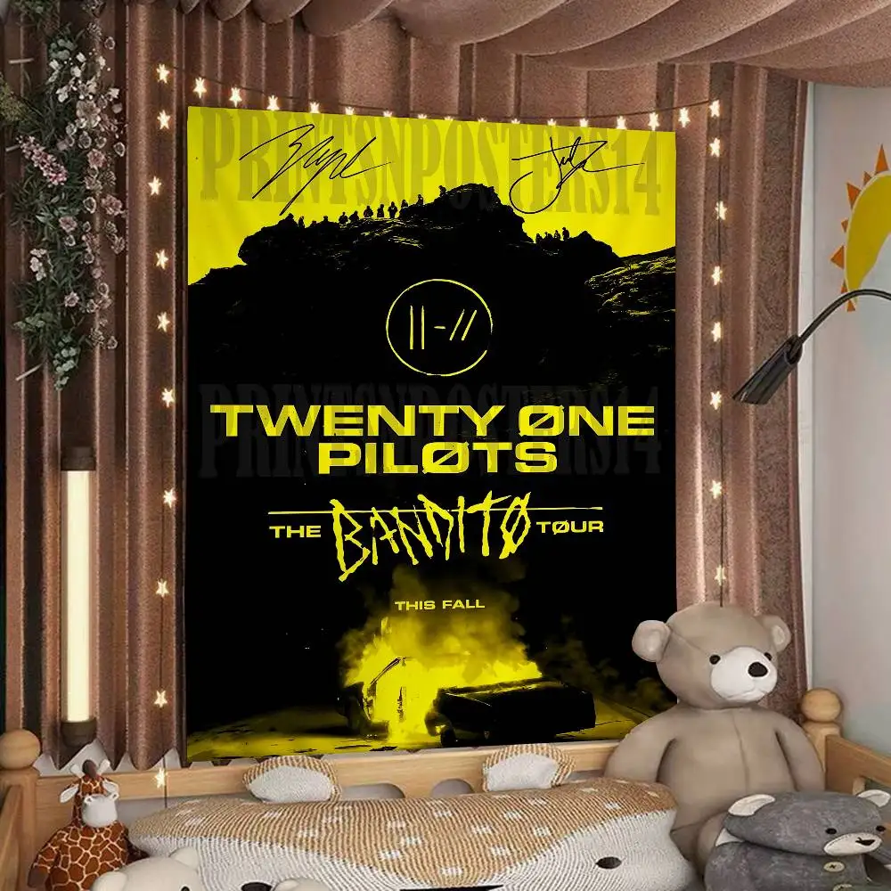 T-Twenty One P-Pilots Band Hanging Bohemian Tapestry Hanging Tarot Hippie Wall Rugs Dorm Japanese Tapestry