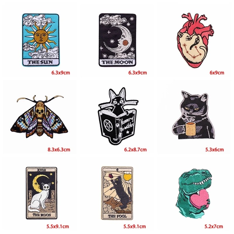 10PCS Animal Cat Butterfly Patch Embroidered Patches Iron On Patches For Clothing Thermoadhesive Patches Space Astronaut Patch - view 3
