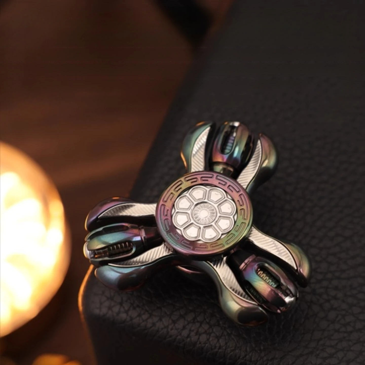 Red Horse EDC Demon-Slaying Prayer Wheel Mechanical Metal Armor-Opening Fidget Spinner Stress Relief Toy