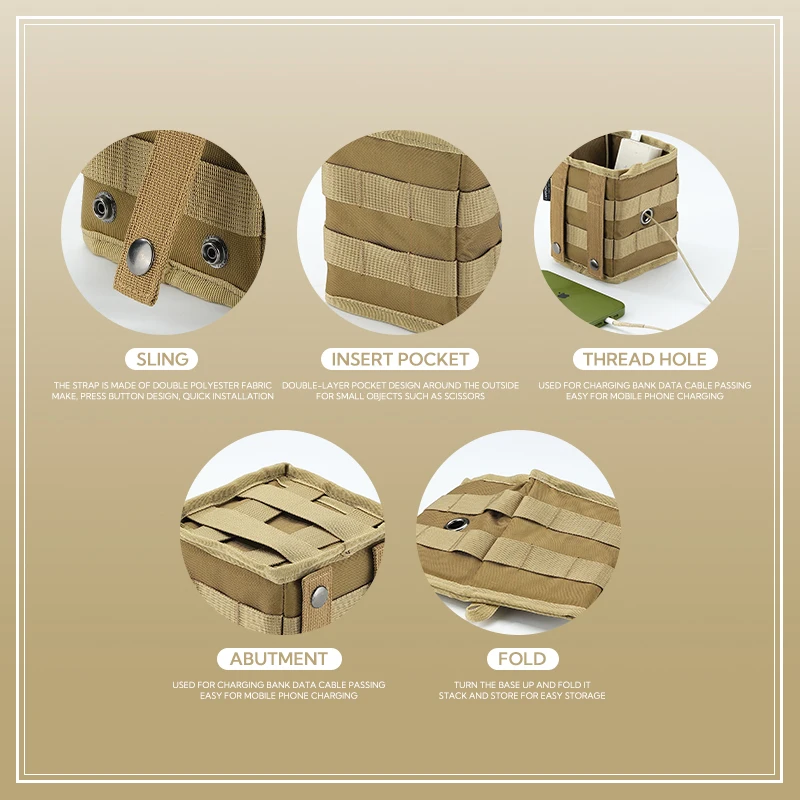 CAMPINGMOON مقاوم للماء صندوق تخزين السفر متعدد الوظائف BG-1212 طاولة قابلة للطي في الهواء الطلق التخييم المنظم حقيبة