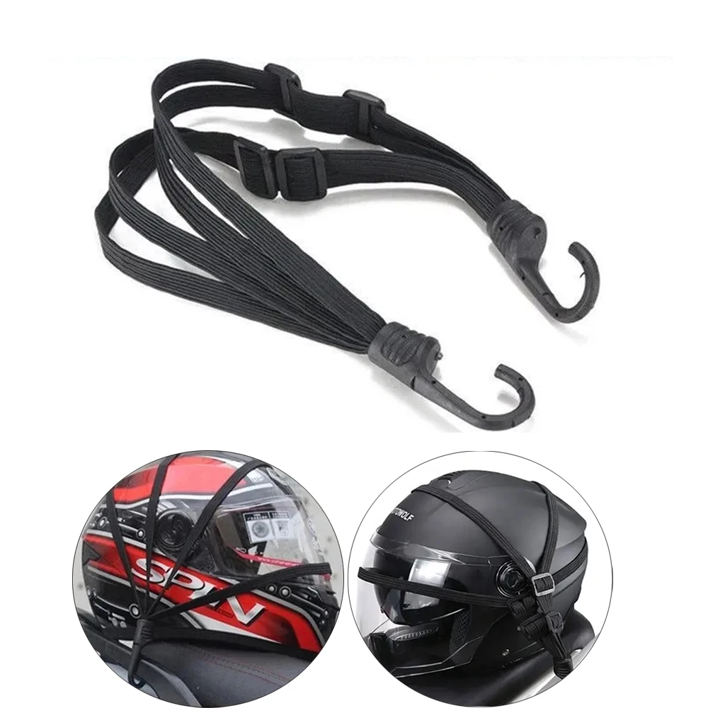 60/90CM Universal Motorcycle Luggage Strap Moto Helmet Gears Fixed Elastic Buckle Rope High-Strength Retractable Protective