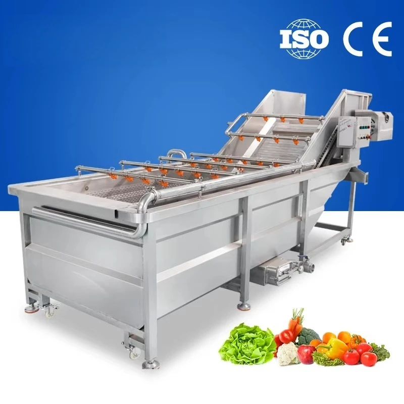 Automatic 304 Bubble Vegetable Fruit  Washing Machine Potato Cabbage Carrot Pineapple cleaning machine for seafood meat