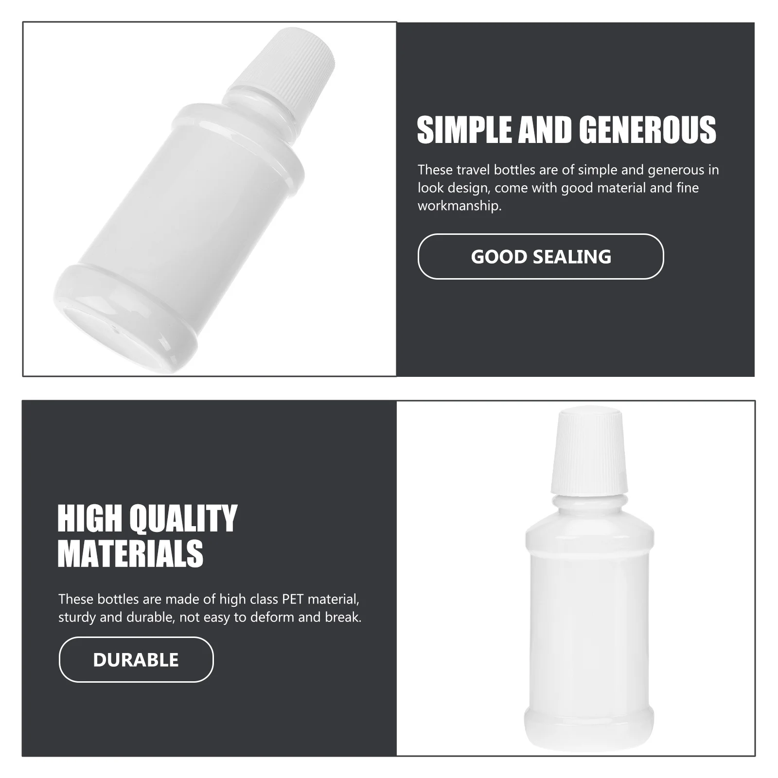 

6Pcs Practical Mouthwash Sub Bottle Simple Structure Durable Quality Reusable Travel Containers Mouthwash Sub Bottle