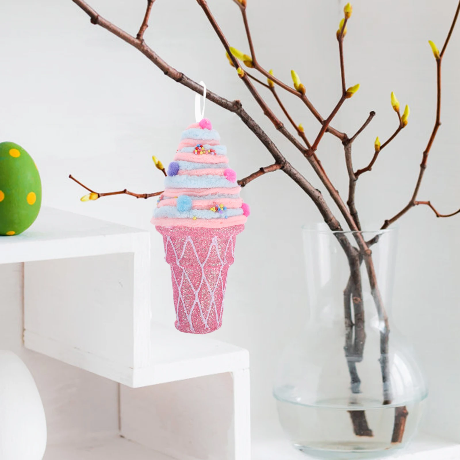 

Ice Cream Tree Ornaments Foam Dessert Decorations Summer Birthday Parties Photo Props Safe Material Easy Installation