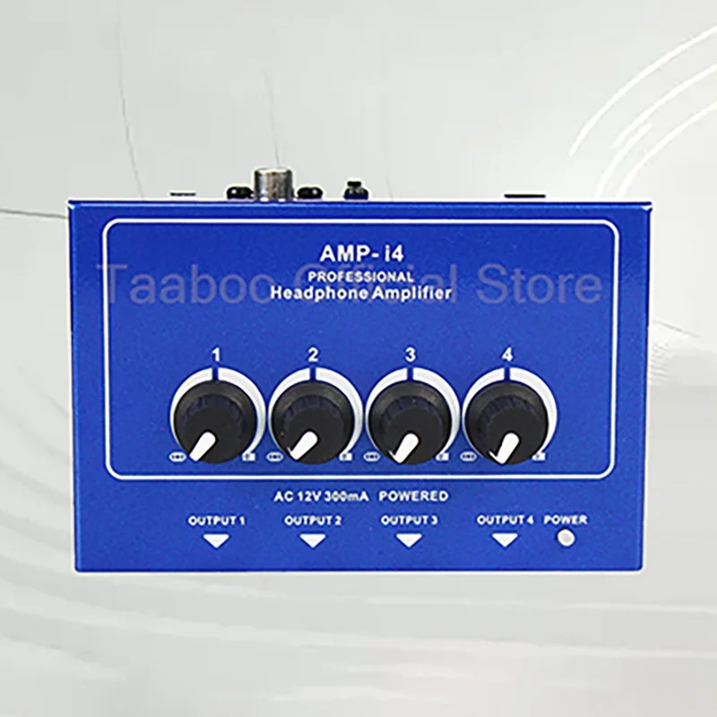 

12-18V 4Channel Headphone Amplifier 20dB Gain Earphone Amp Portable Headphone Splitter For Studio Recording Live Monitoring DJ
