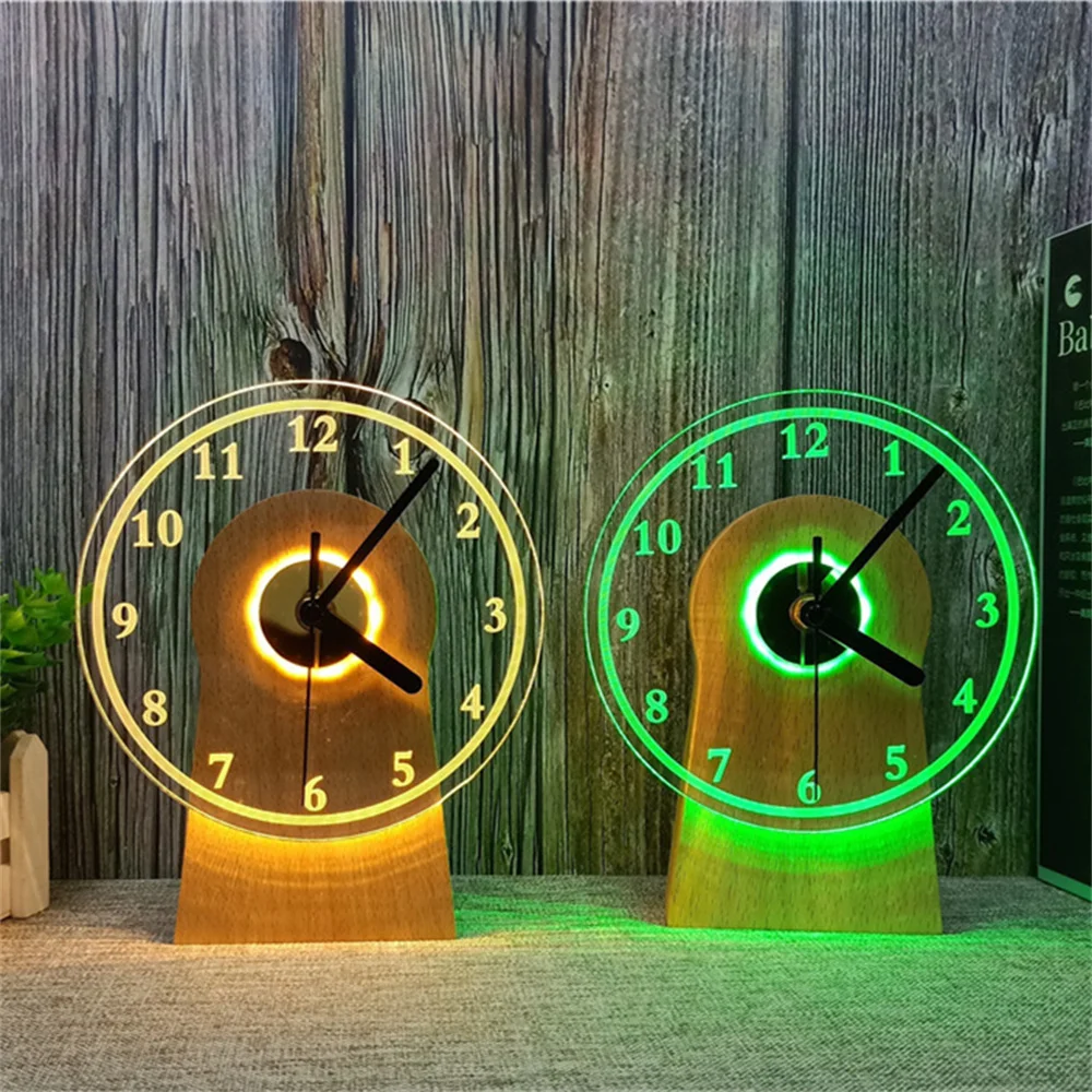 

Creative holiday custom gift lights, new and unique acrylic clocks, monochromatic battery models, 3D night lights, factory whole