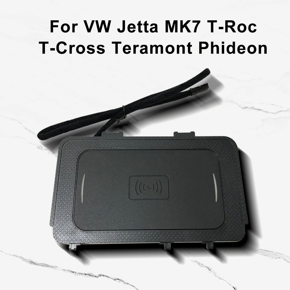 

Car wireless charger for VW T-roc Teramont Phideon T-cross Jetta MK7 fast charging pad phone holder accessories interior