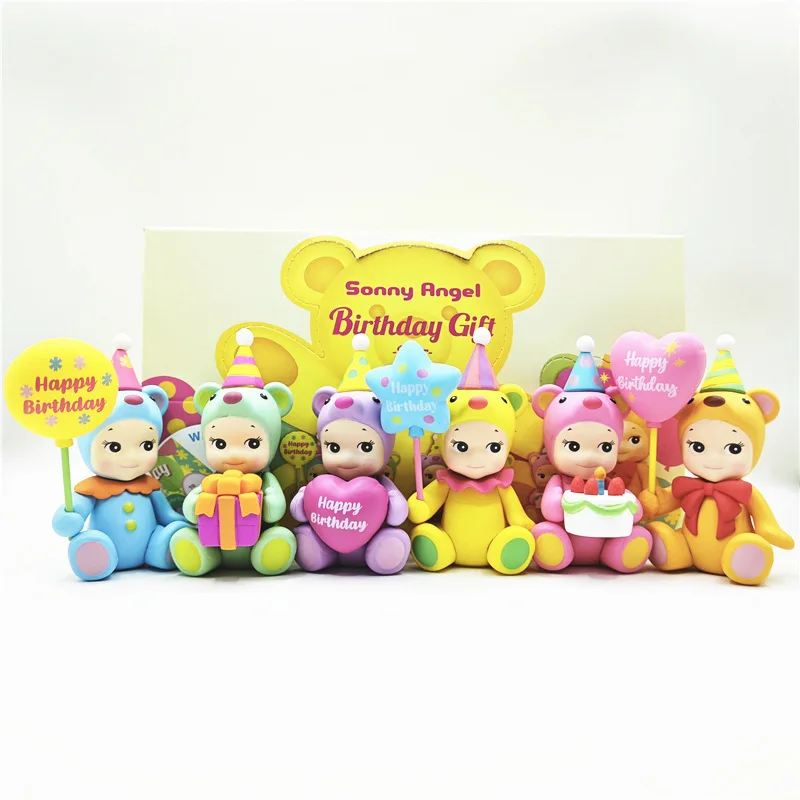

1/6PCS Panda Angel Cheek Rest Blind Box Car Accessory Phone Charm Figurine Anime Doll