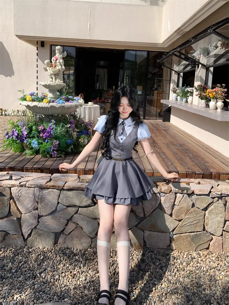 اليابانية Kawaii لوليتا نمط القوس فستان المرأة الرجعية الحلو الدانتيل قبالة الكتف قميص القوطية خمر Y2k فستان قصير فتاة ثقافة فرعية