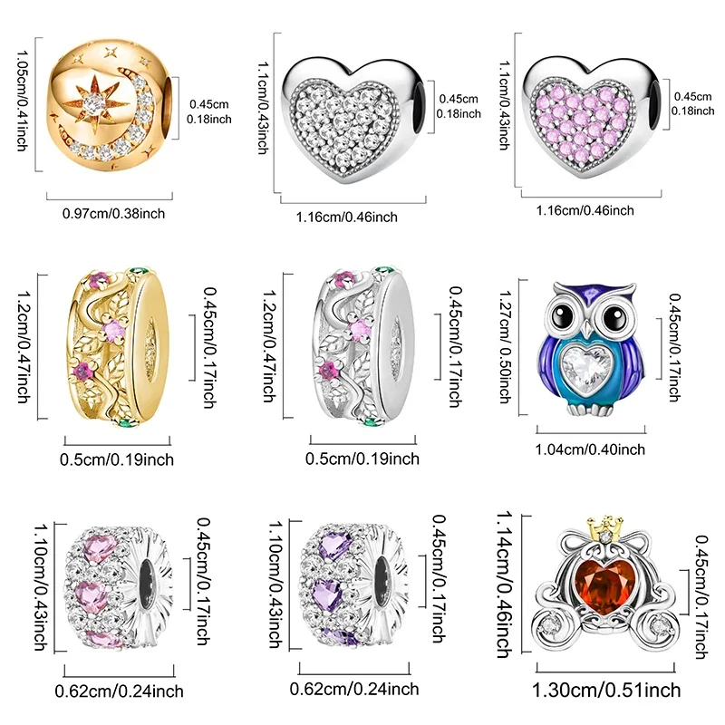 925 Sterling Silver Elephant Pumpkin Car Butterfly Love Heart Diy Pendant Beads Fit Bracelet Making Gift Of High Quality Jewelry