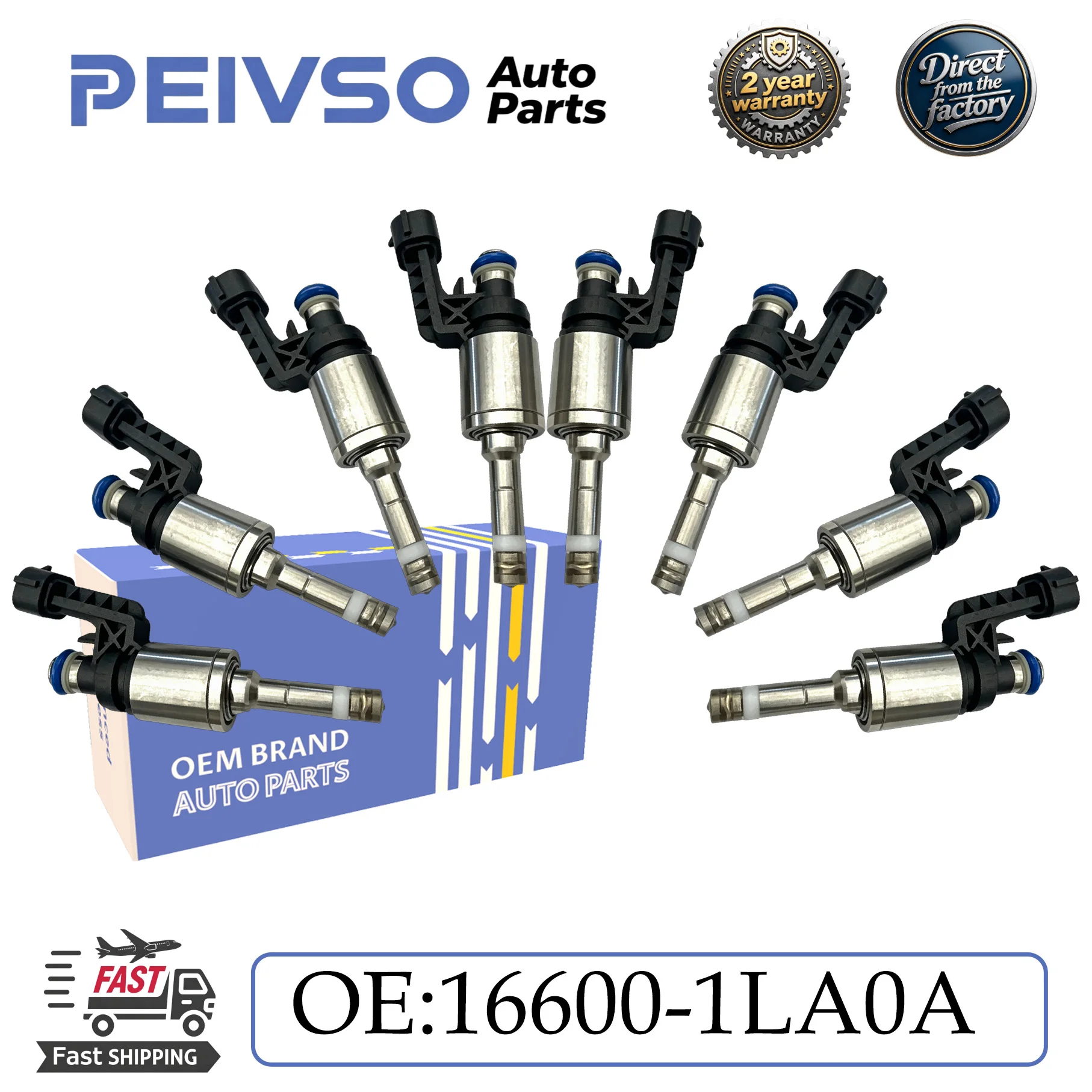 PEIVSO 8Pcs/lot Fuel Injectors 16600-1LA0A 166001LA0A FJ1179 For Infiniti M56 QX56 Q70 Q70L QX80 2011-2019 5.6L V8 Auto Parts