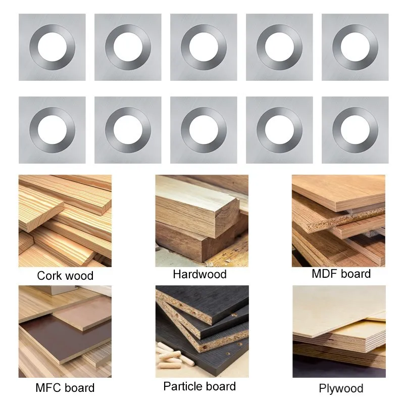 15mm Square Carbide Insert for Wood Turning Spiral/Helical Planer Cutter Head Wood Lathe Turning Tools